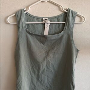 PINK Crop Top, sage green size XL